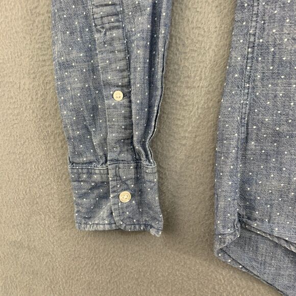 Bonobos Button Down Shirt Mens Small Swiss Dot Long Sleeve Chambray Slim Fit - Picture 4 of 16